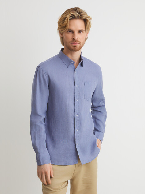 Мужская рубашка MAISON DAVID, Артикул 2120-1, фиолетовый | 3842637. Ракурс 1