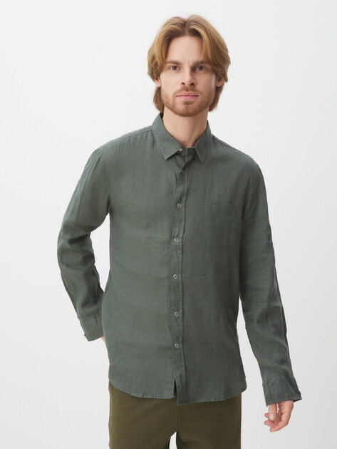 Мужская рубашка MAISON DAVID, Артикул 2120-1, темно-зеленый | 3842638. Ракурс 1