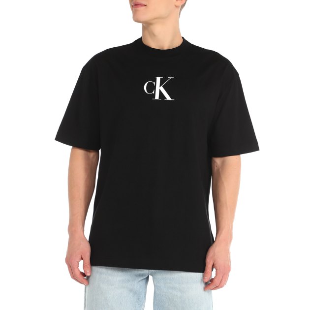 Мужская футболка CALVIN KLEIN BOX TEE, Артикул KM0KM00881, черный | 3846556. Ракурс 1