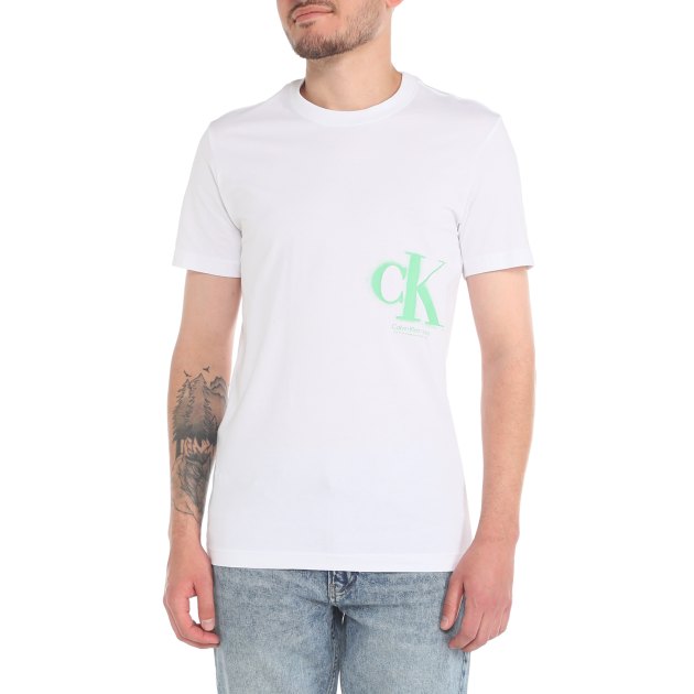 Calvin klein t shirt white mens discount