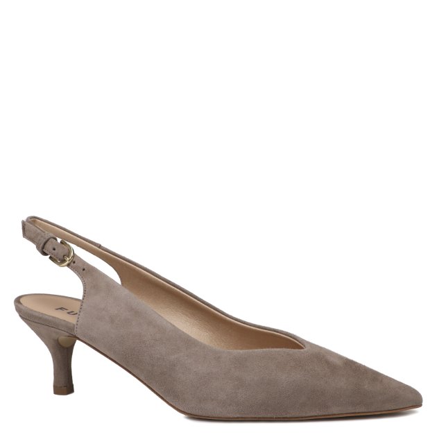 Женские туфли с открытой пяткой (слинг-бэк) FURLA FURLA CORE, Артикул YH96FCD, серо-коричневый | 3868357. Ракурс 1