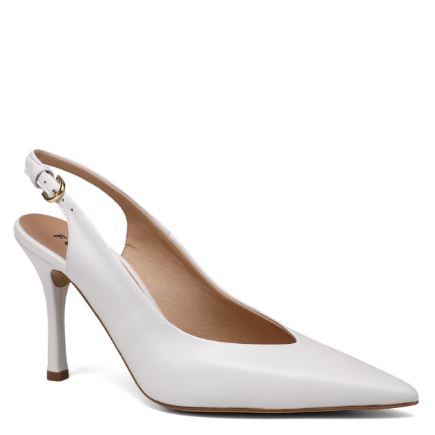 Женские туфли с открытой пяткой (слинг-бэк) FURLA FURLA CORE, Артикул YH97FCD, белый | 3868359. Ракурс 1