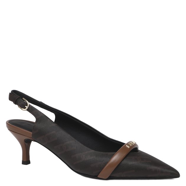 Женские туфли с открытой пяткой (слингбэк) FURLA FURLA CORE, Артикул YH38FCD, темно-коричневый | 3870331. Ракурс 1