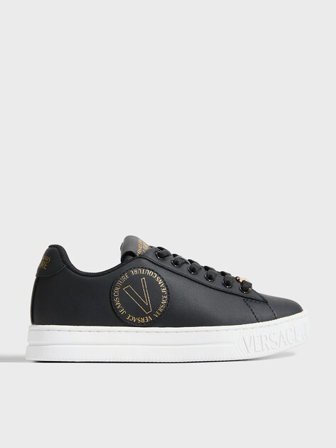 Женские кеды VERSACE JEANS COUTURE COURT 88, Артикул 76VA3SK3, черный | 3904346. Ракурс 1
