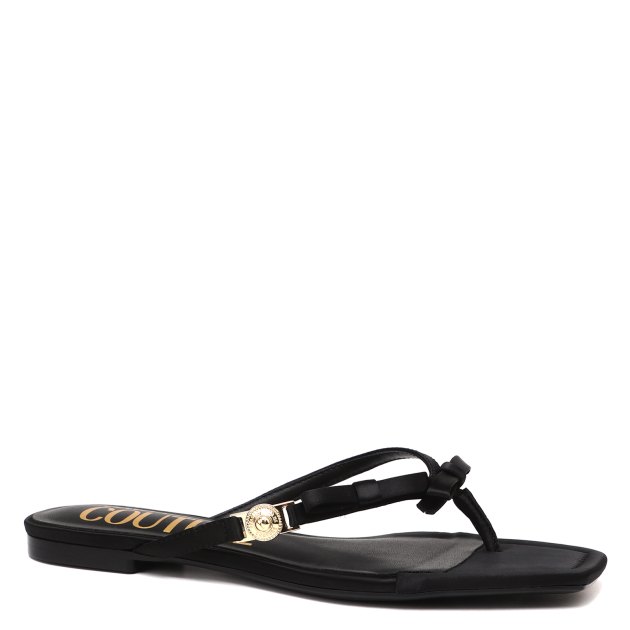 Женские вьетнамки VERSACE JEANS COUTURE MILLIE, Артикул 76VA3S68, черный | 3904371. Ракурс 1