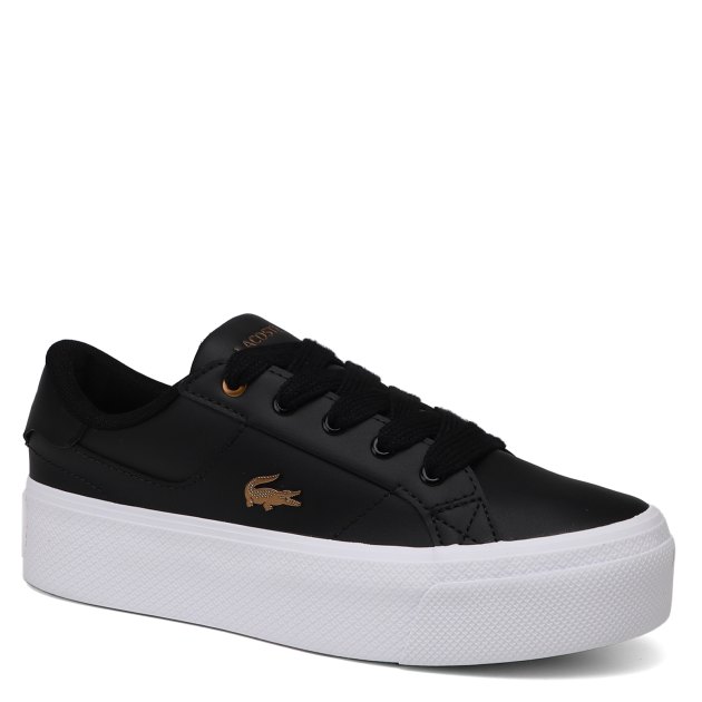 Женские кеды LACOSTE ZIANE PLATFORM 123 1 CFA, Артикул 745CFA0013, черный | 3905431. Ракурс 1