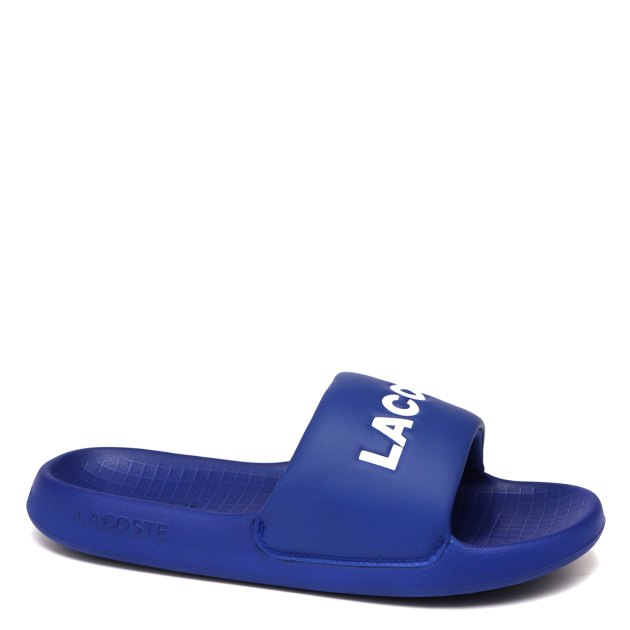 Lacoste sliders blue cheap