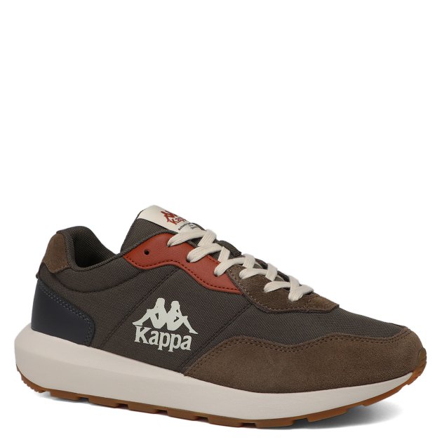 Мужские кроссовки KAPPA AUTHENTIC RUN CNVS M, Артикул 123326, серо-зеленый | 3919394. Ракурс 1