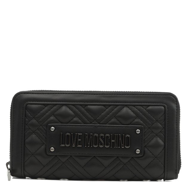 Женский кошелёк LOVE MOSCHINO SLG QUILTED, Артикул JC5600PP FW23, черный | 3924719. Ракурс 1