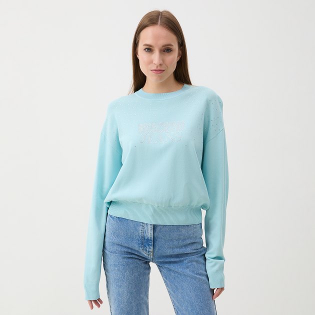 Женский джемпер MO5CH1NO JEANS SHINE AND SPARKLE, Артикул 0911, голубой | 3931944. Ракурс 1