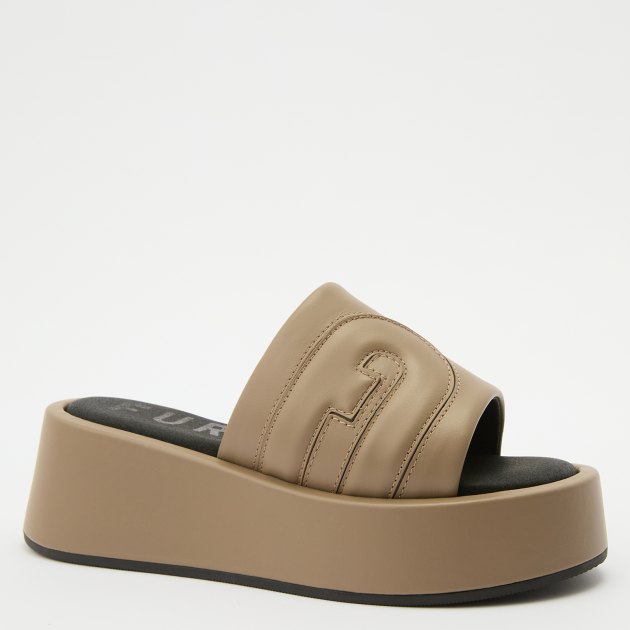 Сабо FURLA FURLA PIC NIC FLATFORM SANDAL T.65, Артикул YH85FPN, бежево-серый | 3940042. Ракурс 1