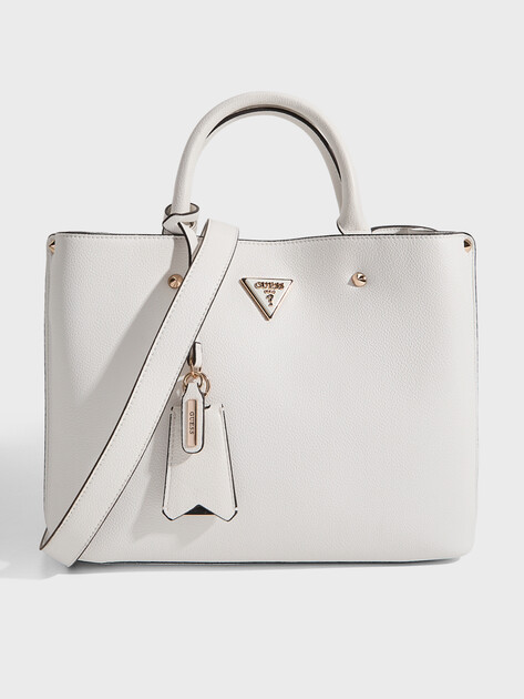 Женский тоут GUESS MERIDIAN GIRLFRIEND SATCHEL, Артикул HWBG8778060, белый | 3945881. Ракурс 1