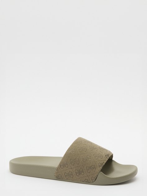 Мужские шлепанцы GUESS TOKYO JQD, Артикул FMGTOJFAB19, коричнево-зеленый | 3952610. Ракурс 1