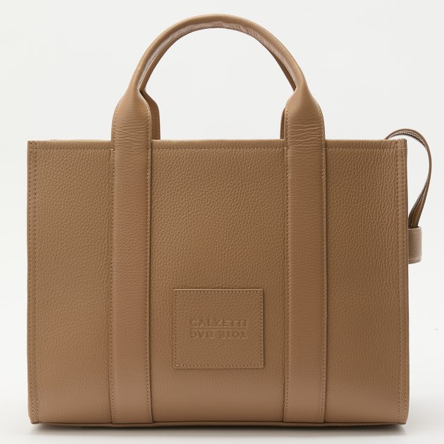 Женский тоут CALZETTI, Артикул CLER MAXI, бежево-коричневый | 3954188. Ракурс 1