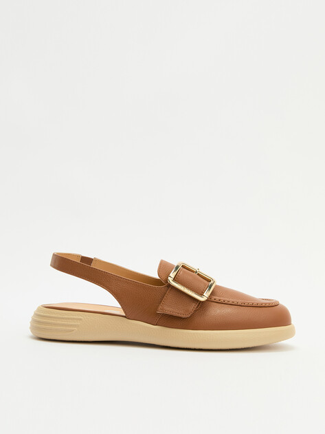 Женские лоферы с открытой пяткой (слинг-бэк) GIOVANNI FABIANI, Артикул S24511, коричневый | 3955026. Ракурс 1