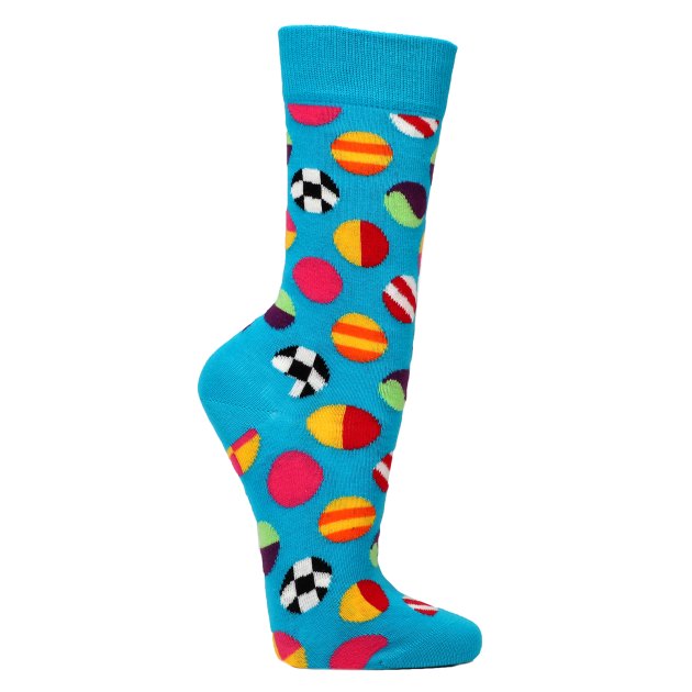 Носки HAPPY SOCKS, Артикул CLASHING DOT SOCK CLD01, голубой | 3969135. Ракурс 1