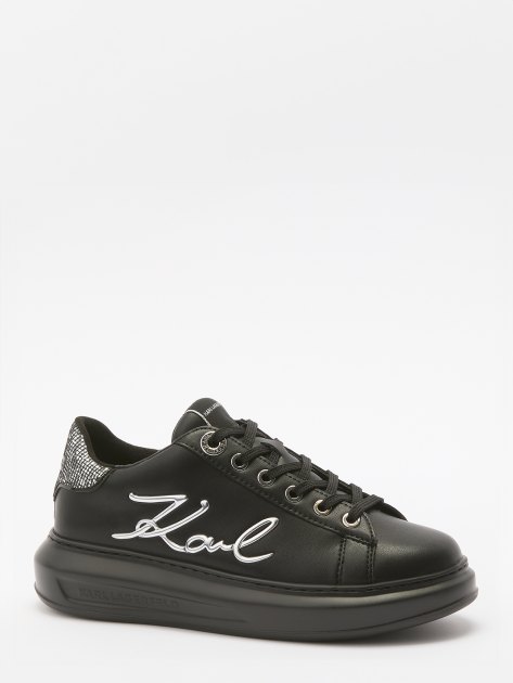 KARL LAGERFELD KAPRI SIGNIA LACE LTHR KL62510A 3971964