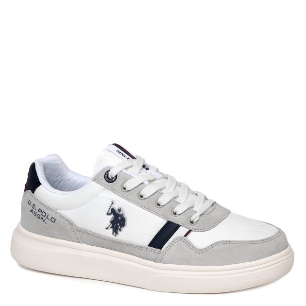 Мужские кеды U.S.POLO ASSN. ARTHUR GLB 4FX, Артикул 101503490, белый | 3998920. Ракурс 1