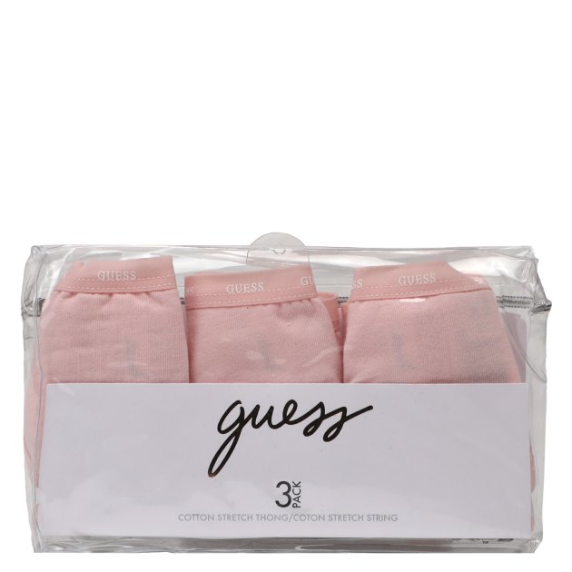 Женские трусы 3 шт. GUESS BASIC THONG, Артикул O4GG13K6YW1, розовый | 3999857. Ракурс 1