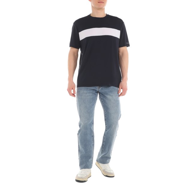 Мужская футболка MARCIANO BY GUESS SS CN STRIPE & LOGO T-SHIRT, Артикул 4GHI086241A, темно-синий | 4005010. Ракурс 1