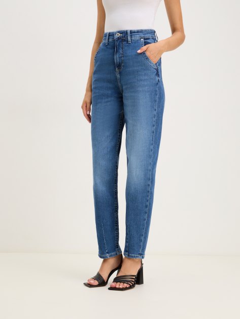 Женские джинсы мом GUESS NEW ANDREA BARREL, Артикул W4GA0XD5923, синий | 4005793. Ракурс 1