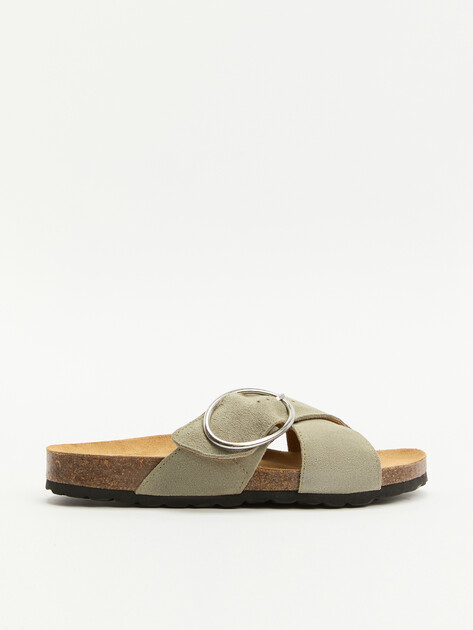 Женские шлепанцы CREATIVO SPAIN, Артикул 8837/510/001, серо-зеленый | 4028463. Ракурс 1
