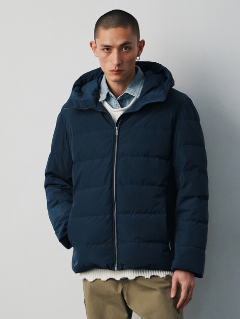 Мужской пуховик MAISON DAVID, Артикул MLY23-0607M, темно-синий | 4029683. Ракурс 1