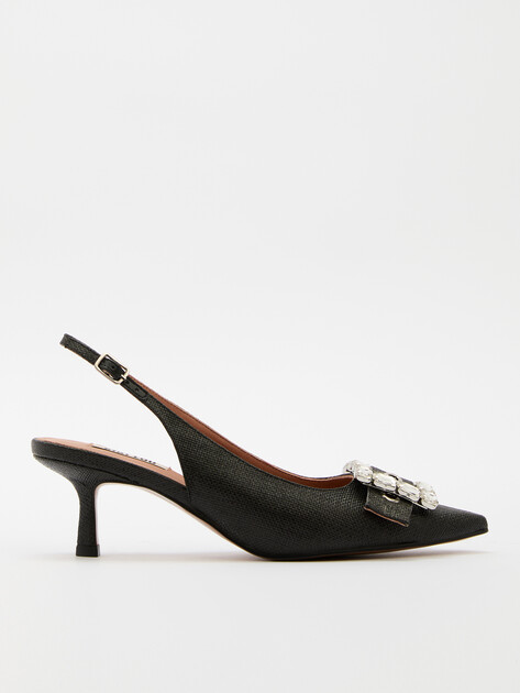 Женские туфли с открытой пяткой (слингбэк) BIBI LOU MIA 55, Артикул 535Z69VK, черный | 4044053. Ракурс 1