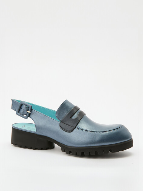 Женские лоферы с открытой пяткой (слинг-бэк) THIERRY RABOTIN Mono, Артикул 6550T, серо-синий | 4050481. Ракурс 1