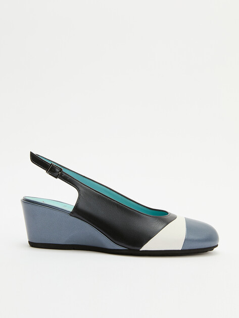 Женские туфли с открытой пяткой (слингбэк) THIERRY RABOTIN Tapi, Артикул 6932MN, серо-голубой | 4050519. Ракурс 1