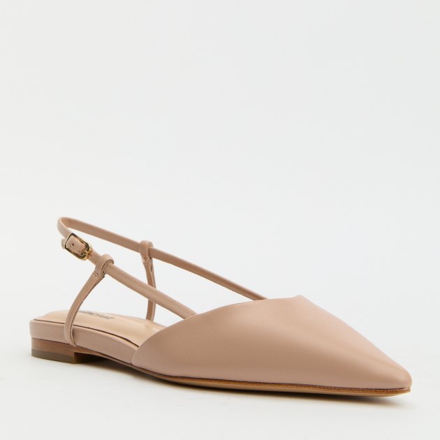 Балетки с открытой пяткой (слинг-бэк) LOLA CRUZ CARMEN FLAT, Артикул 109Z13BK, бежевый | 4051938. Ракурс 1