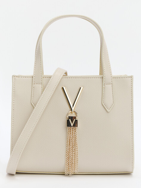 Женская сумка с ручками VALENTINO DIVINA, Артикул VBS1R415G, молочно-бежевый | 4070948. Ракурс 1
