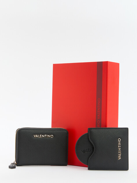 Набор кошелек и зеркало VALENTINO AVENUE, Артикул VPA7V801S, черный | 4070988. Ракурс 1