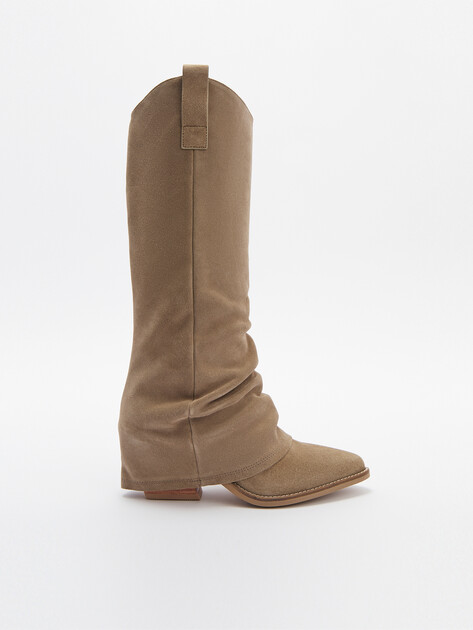Высокие казаки TENDANCE, Артикул CLF785K-04, бежевый | 4073810. Ракурс 1