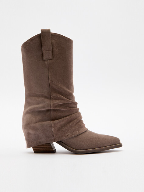 Высокие казаки TENDANCE, Артикул CLF785K-02, серо-коричневый | 4073962. Ракурс 1