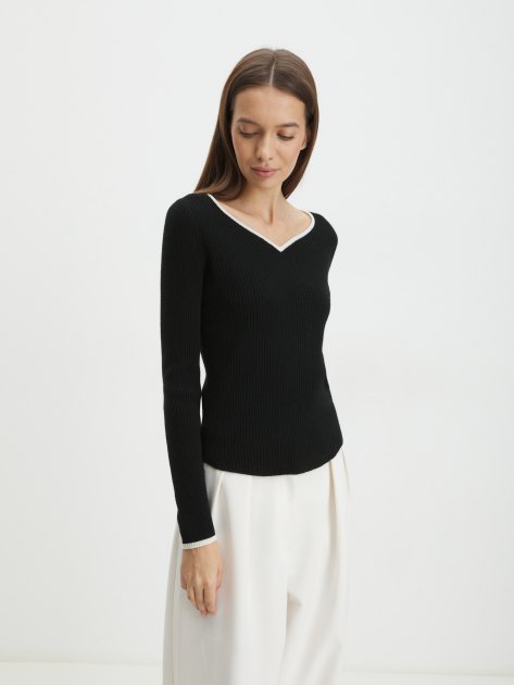 Женский пуловер MAISON DAVID, Артикул 10YR501, черный | 4076741. Ракурс 1