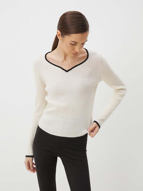 Женский пуловер MAISON DAVID, Артикул 10YR501, белый | 4076742. Ракурс 1