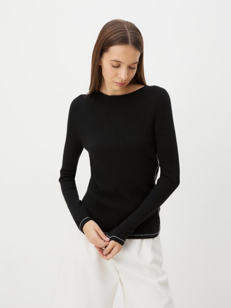 Женский бесшовный джемпер MAISON DAVID, Артикул YT002, черный | 4076863. Ракурс 1