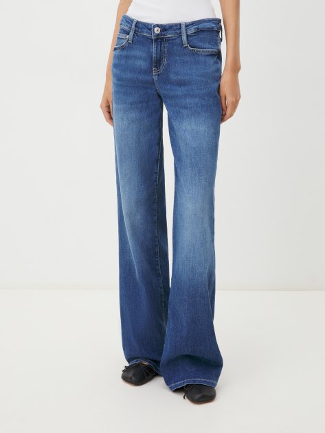 Женские широкие джинсы GUESS SEXY PALAZZO, Артикул W4YA96D5926, синий | 4078466. Ракурс 1