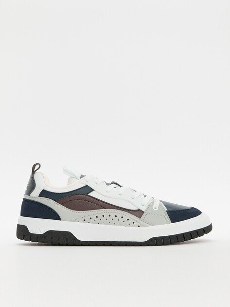 Мужские кеды ARMANI EXCHANGE, Артикул XUX222, темно-синий | 4079315. Ракурс 1