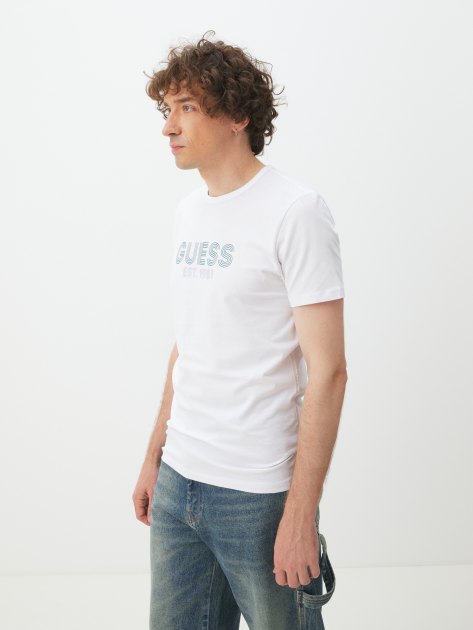 Мужская футболка GUESS SS CN CLASSIC DESIGN TEE, Артикул M4YI30J1314, белый | 4081792. Ракурс 1