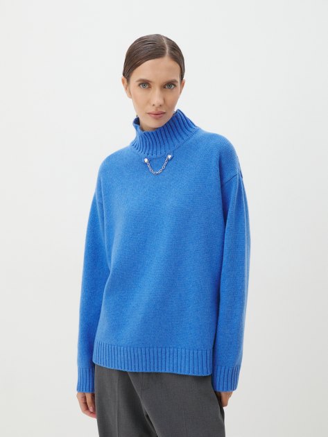 Женский свитер MO5CH1NO JEANS PAINTER, Артикул 0906, васильковый | 4082131. Ракурс 1