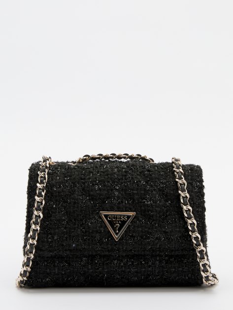 Кросс-боди GUESS GIULLY MINI 2 COMP CNVRTBL FLP, Артикул HWBG8748740, черный | 4082225. Ракурс 1