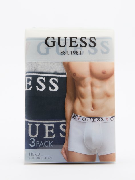 Мужские трусы 3 шт. GUESS BRIAN HERO BOXER TRUNK 3 PACK, Артикул U97G01KCD31, мультицвет | 4084529. Ракурс 1