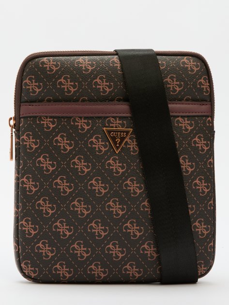 Мужская сумка  GUESS MILANO CROSSBODY FLAT, Артикул HMEVZLP2223, темно-коричневый | 4085509. Ракурс 1