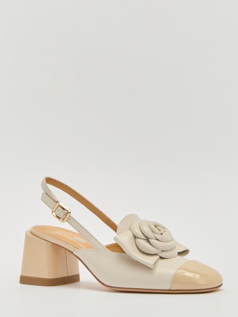 Женские туфли с открытой пяткой (слингбэк) GIOVANNI FABIANI, Артикул S24916, светло-бежевый | 4086240. Ракурс 1