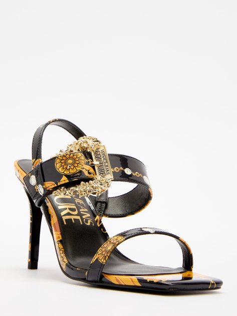 Босоножки VERSACE JEANS COUTURE EMILY, Артикул 77VA3S71, черный | 4092009. Ракурс 1 Босоножки VERSACE JEANS COUTURE EMILY, Артикул 77VA3S71, черный | 4092009. Ракурс 1