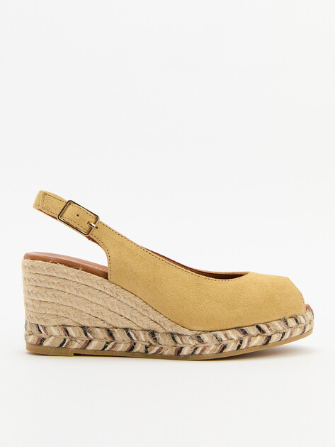 Босоножки LA MAISON DE L'ESPADRILLE, Артикул RV865, зелено-бежевый | 4096404. Ракурс 1