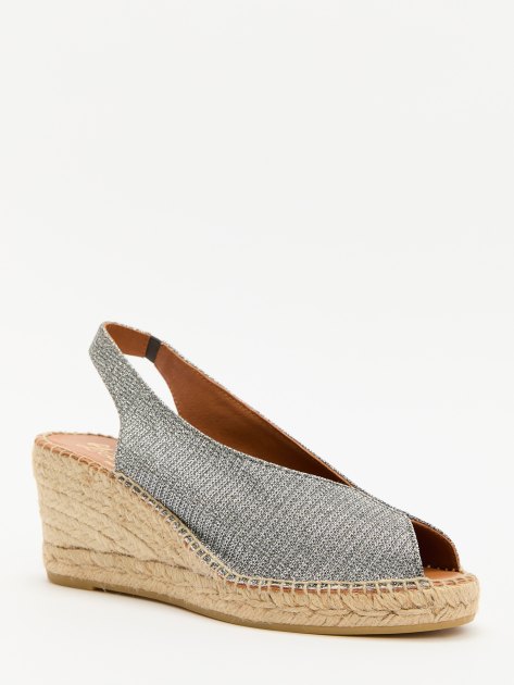 Босоножки LA MAISON DE L'ESPADRILLE, Артикул RV245, темно-серебряный | 4096434. Ракурс 1