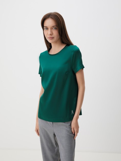 Женская блузка MARCIANO BY GUESS DENISE SS TOP, Артикул 4YGH077117A, изумрудный | 4098580. Ракурс 1